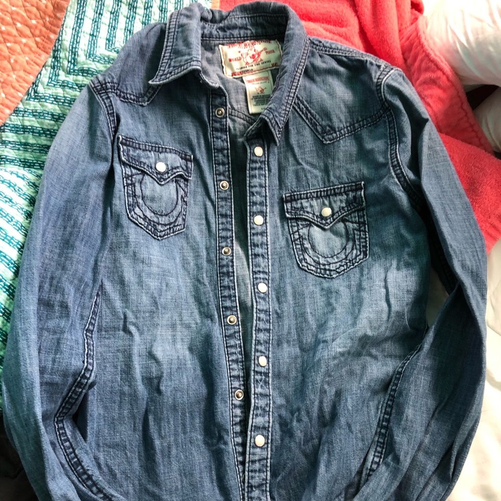 True religion denim shirt